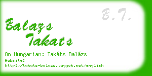 balazs takats business card